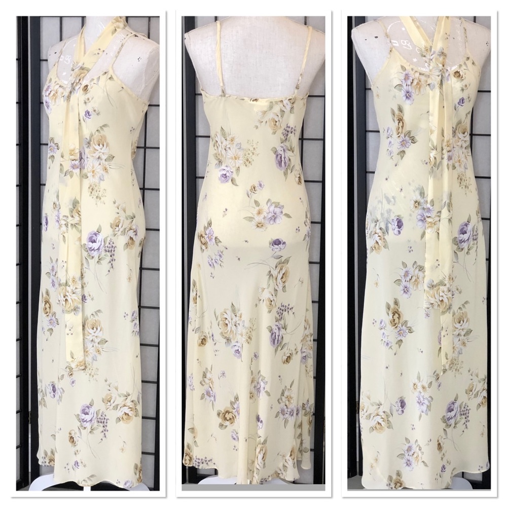 VTG Gold Crown Label Floral Dress